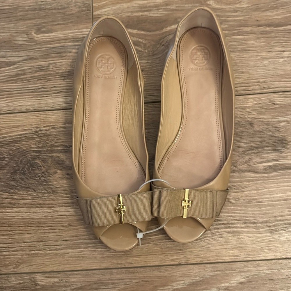 Tory Burch Trudy Peep Toe Flats Size 9